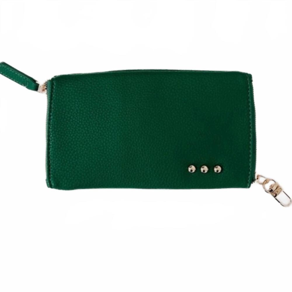 NEW PRETTY SIMPLE women's skyla 2-in-1 glasses case holder in emerald green vega